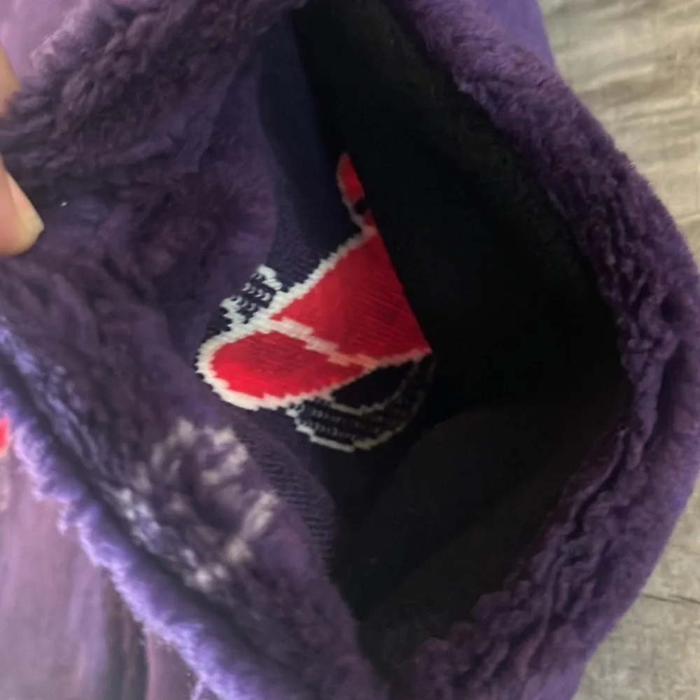 Black Mountain Outdoor Heavy Fleece Jacket Size M Purple Chic‎ Red Hat Vintage
